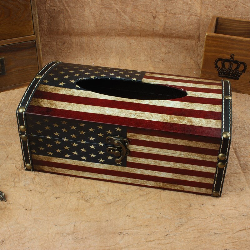 Ŭ Ƽ  Ÿ Ƽ ڽ ũ  Ƽ  Ƽ ̽ м Ȩ ׸  Ÿ Ƽ ڽ/Classic Vintage British Style Tissue Boxes Creative Wooden Tissue Cases Fashion Hom